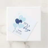 ブルーハートバレンタイン男の子の赤ちゃんシャワー フェイバータグ (インサイチュ)