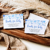 ブルーハートバレンタイン赤ちゃんシャワーブックベビー エンクロージャーカード