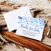 ブルーハートバレンタイン赤ちゃんシャワーブックベビー エンクロージャーカード