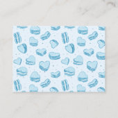 ブルーハートバレンタイン赤ちゃんシャワーブックリクエスト エンクロージャーカード (裏面)