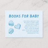 ブルーハートバレンタイン赤ちゃんシャワーブックリクエスト エンクロージャーカード (正面)