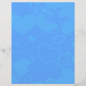 ブルーハートパターンスクラップブック紙 (正面)