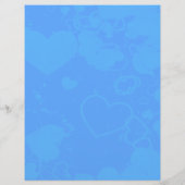 ブルーハートパターンスクラップブック紙 (裏面)