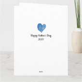 ブルーハートファースト・ファーザー・デー8.5x11 カード (裏面)