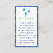 ブルーハートフェミニン名刺 名刺 (裏面)