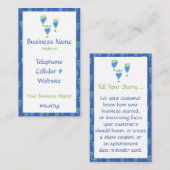 ブルーハートフェミニン名刺 名刺 (正面/裏面)