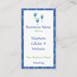 ブルーハートフェミニン名刺 名刺