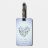 ブルーハートフローララゲージタグ ラゲッジタグ (裏面縦)