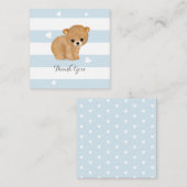 ブルーハートベアーサンキューノートカード ノートカード (正面/裏面)