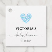 ブルーハートベビーシャワーパーティー フェイバータグ (正面)