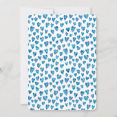 ブルーハートベビーシャワー 招待状 (裏面)