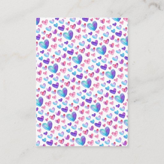 ブルーハートボーイズSweetheartシャワーブックベビー エンクロージャーカード (裏面)