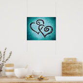 ブルーハートポスター ポスター (キッチン)