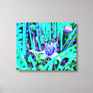 ブルーハートムーン&ブルー疑問に思バラキャンバスプリント キャンバスプリント