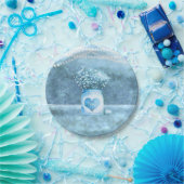 ブルーハートメイスンジャー&ベビーズブリー結婚ズ ペーパープレート (パーティー)