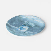 ブルーハートメイスンジャー&ベビーズブリー結婚ズ ペーパープレート (アングル)