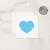 ブルーハートラブノートギフトラベルベビー ノートカード (正面/裏面インサイチュ)
