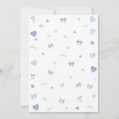 ブルーハートリトルスウィートアート誕生日招待状 招待状 (裏面)