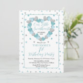 ブルーハートリトルスウィートアート1st誕生日パーティー 招待状 (スタンド正面)