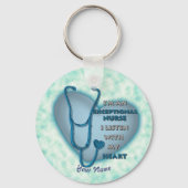 ブルーハート例外的ナース キーホルダー (正面)