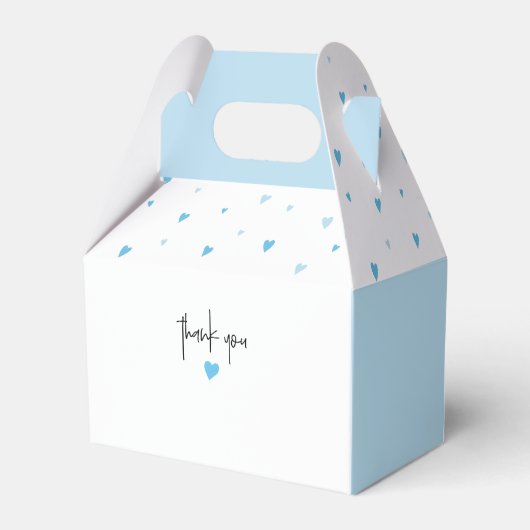 ブルーハート男の赤ちゃんシャワかわいらしーフェイスボックス フェイバーボックス (裏面サイド)