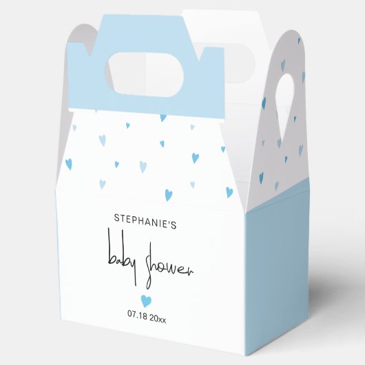 ブルーハート男の赤ちゃんシャワかわいらしーフェイスボックス フェイバーボックス (オープン)