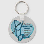 ブルーハート眼科ナース キーホルダー (正面)