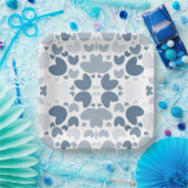 ブルーハート紙プレート ペーパープレート (パーティー)