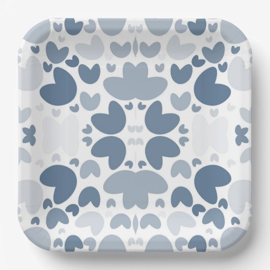 ブルーハート紙プレート ペーパープレート (正面)