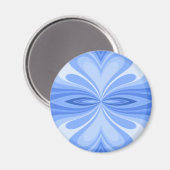 ブルーハート蝶抽象芸術 マグネット (正面/裏面)