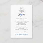 ブルーハート100%手作りラヴ引用文 名刺 (裏面)