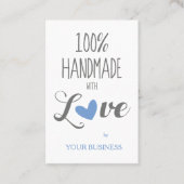 ブルーハート100%手作りラヴ引用文 名刺 (正面)