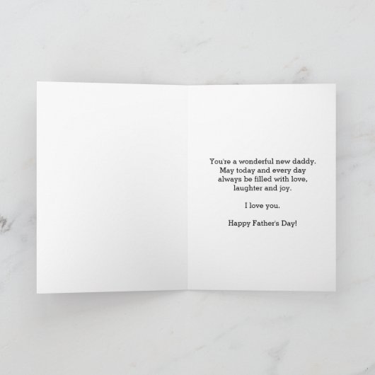 ブルーハート 初めての父の日 カード (内部)