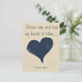 ブルーハート-恋しく思私は ポストカード (スタンド正面)