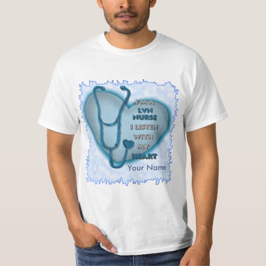 ブルーハートLVN看護師 Tシャツ (正面)