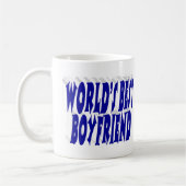 ブルーハーフタイポグラフィの彼氏 コーヒーマグカップ (左)