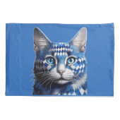 ブルーハーレキンキャット 枕カバー (裏面)