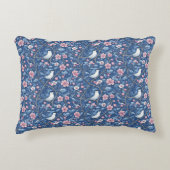 ブルーバかわいらしリズピンクローズエレガント アクセントクッション (正面)