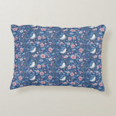 ブルーバかわいらしリズピンクローズエレガント アクセントクッション (裏面)