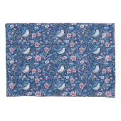 ブルーバかわいらしリズピンクローズエレガント 枕カバー (正面左)