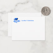 ブルーバかわいらしード自然カスタムオプションありがとう ノートカード (正面/裏面インサイチュ)