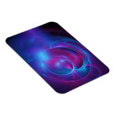 ブルーバイオレットとピンクの宇宙フラクタル渦巻形のル マグネット (右側)