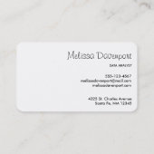 ブルーバイオレットとピンクの宇宙フラクタル渦巻形の 名刺 (裏面)