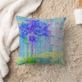 ブルーバイオレットの花 クッション (ブランケット)