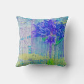 ブルーバイオレットの花 クッション (裏面)