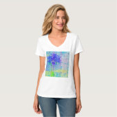 ブルーバイオレットの花 Tシャツ (正面フル)