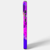 ブルーバイオレットカラフルテクスグランジチャ Case-Mate iPhoneケース (裏面 / 左)