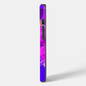 ブルーバイオレットカラフルテクスグランジチャ Case-Mate iPhoneケース (裏面 / 左)