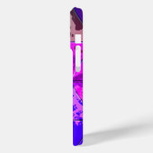 ブルーバイオレットカラフルテクスグランジチャ Case-Mate iPhoneケース (裏面 / 左)