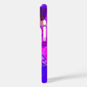 ブルーバイオレットカラフルテクスグランジチャ Case-Mate iPhoneケース (裏面 / 左)